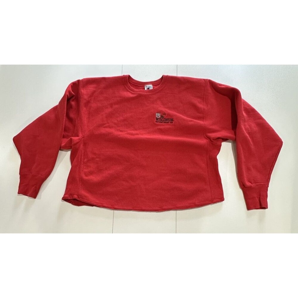 WISCONSIN BADGERS Football Rose Bowl Band CREWNECK Crop Sweatshirt XL